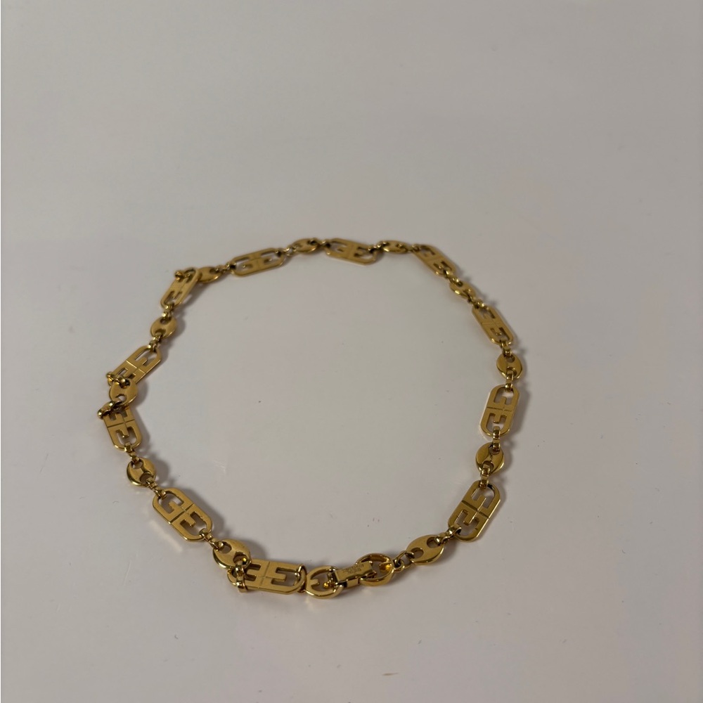 Givenchy Vintage Gold Choker with Classic G Monogram Design